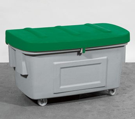 400 Litre Grit Bin - Green Lid