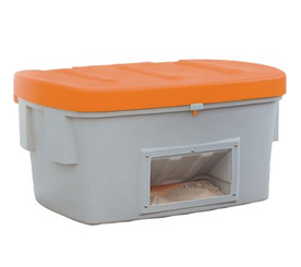 100 Litre Grit Bin - Orange Lid - Dispensing Hatch